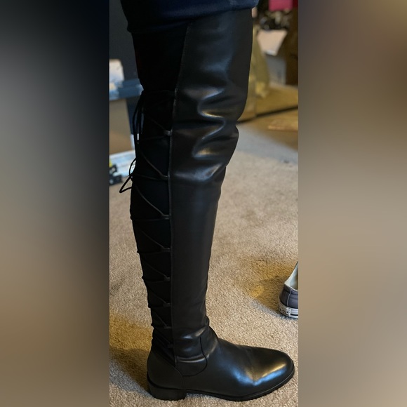 Black leather over the knee riding boots - Picture 7 of 11